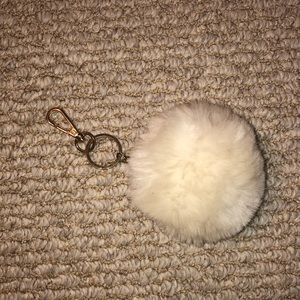 Cream puff ball keychain